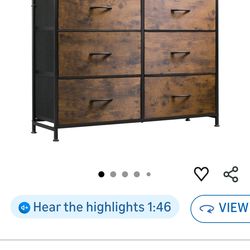 Cloth and wood drawers