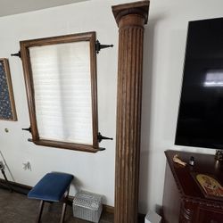 🏛️ *2* Decorative Wooden Fluted Column – Classic Accent Piece