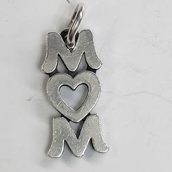 James Avery silver Love You Mom Charm - 11/16 Inches Long