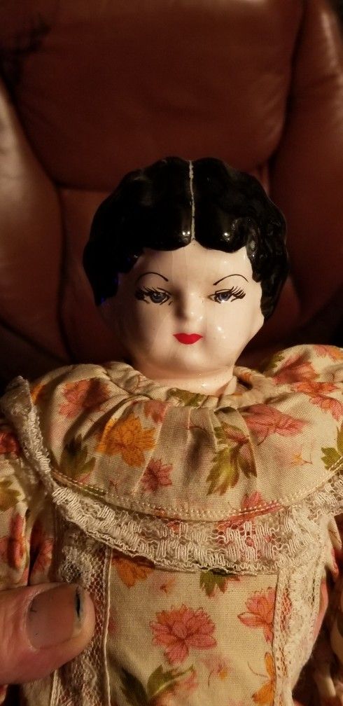 Antique German China Head Doll 