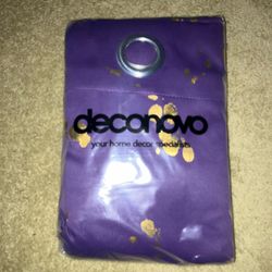 Deconovo 52x63” Purple/gold Grommet Curtain Panel, 