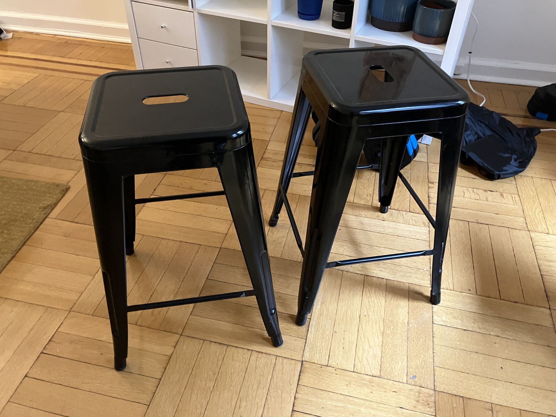 Black Metal Bar Stools