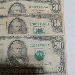 Fancy Numbers $50 -- Years 1990