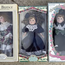 Set Of 3  Vintage Dolls In Original Box