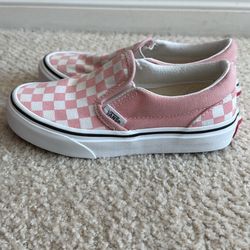 Girl’s 12.5 Pink Checkered Vans 