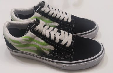 Vans Old Skool Flame Canvas Sneaker New 