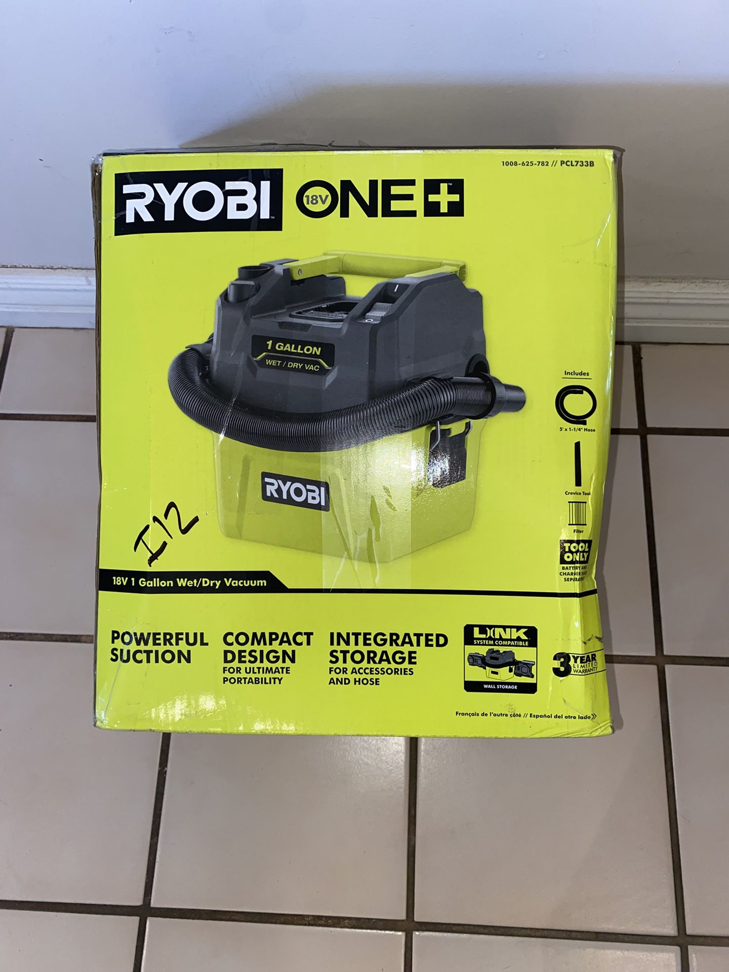 Ryobi 18v 1 Gallon Wet/dry Vacuum