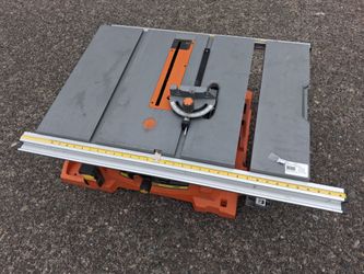 Ridgid 10in Table Saw excellent condition. Yes the rip fence is there. Four pick up fremont sea. No low ball offers please. No trades.