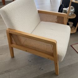 Yaheetech Bouclé Accent Chair – Ivory – $80 Cash