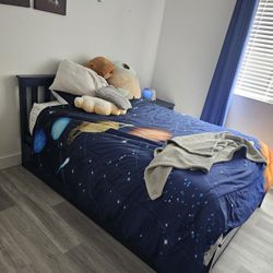 Full Size Blue Bed Frame