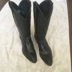 Justin Genuine Lizard Western Boots