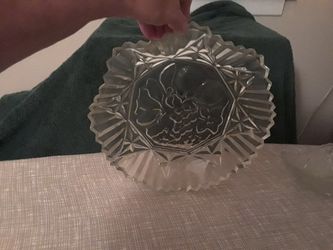Heavy crystal serving plate