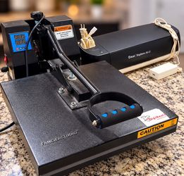 Heat press machine and Cricut combo
