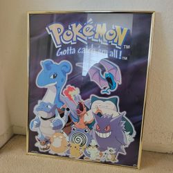 Vintage 1999 Pokémon Poster 16x20