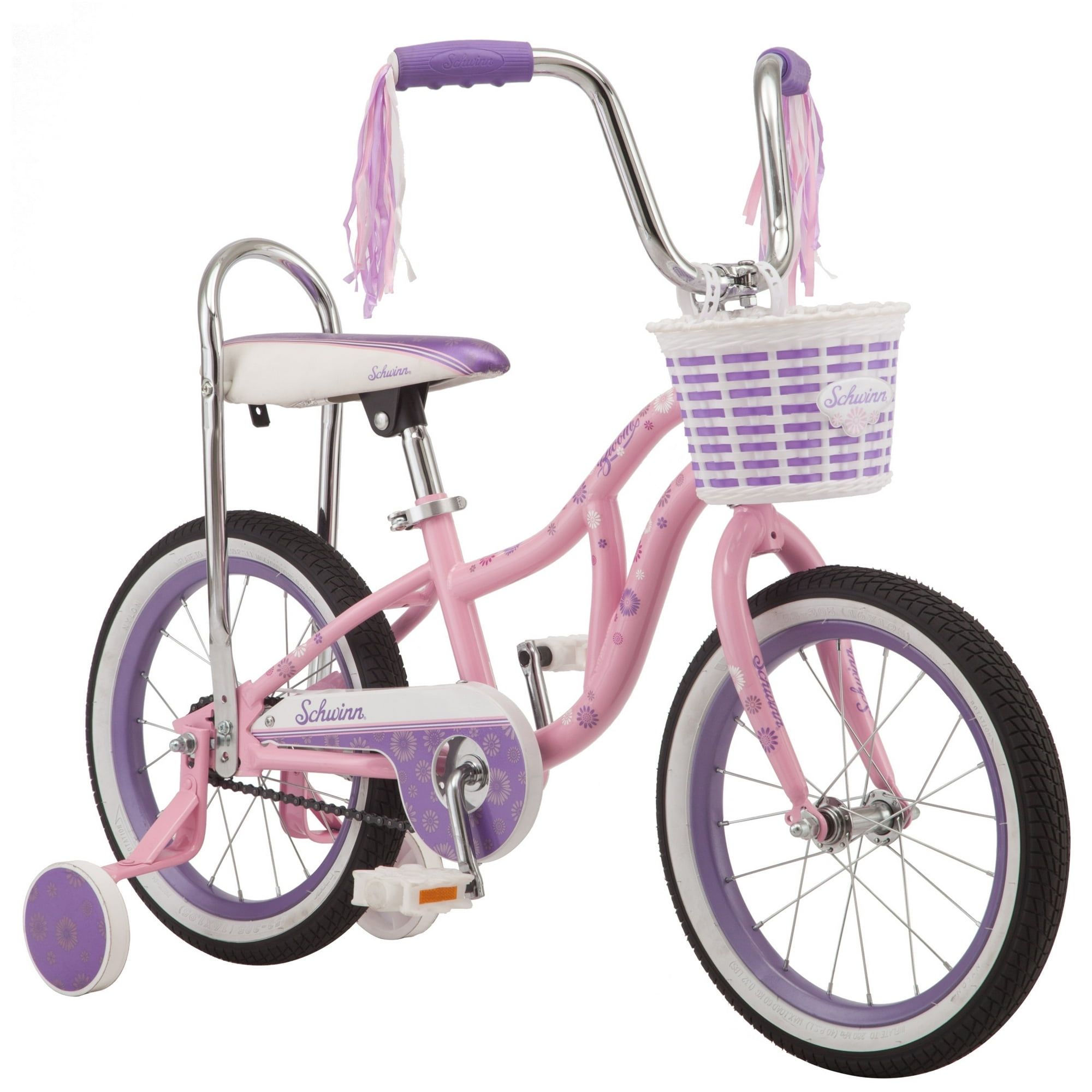Schwinn 16" Bloom Kid's Bike with Training Wheels, Pink