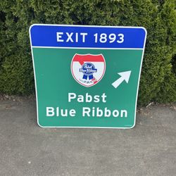 Very large PBR sign in good condition, great for the man cave. This is an embossed tin sign, not super thick or heavy, but looks great. I’ve never see