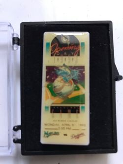 Marlins 1993 opening day ticket pin limited to 25,000