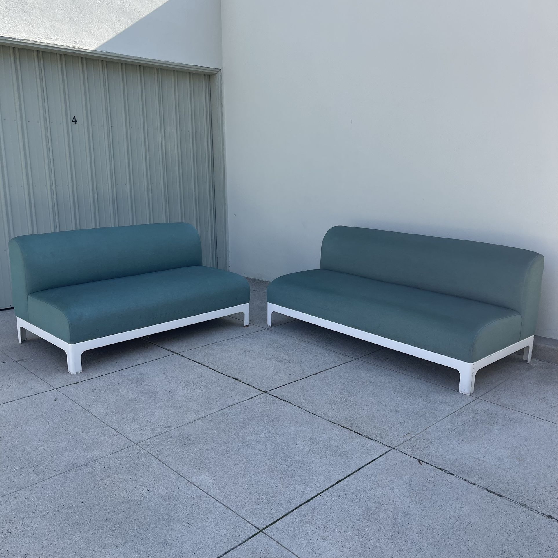 McCreary Modern Outdoor Sofa Set - Water-Resistant Fabric - Modern Minimalist
