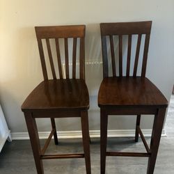 Wooden High Top Chairs