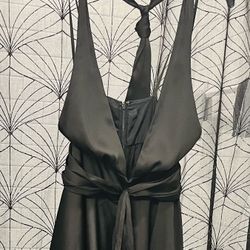 Black Tiered Dress with Open Back