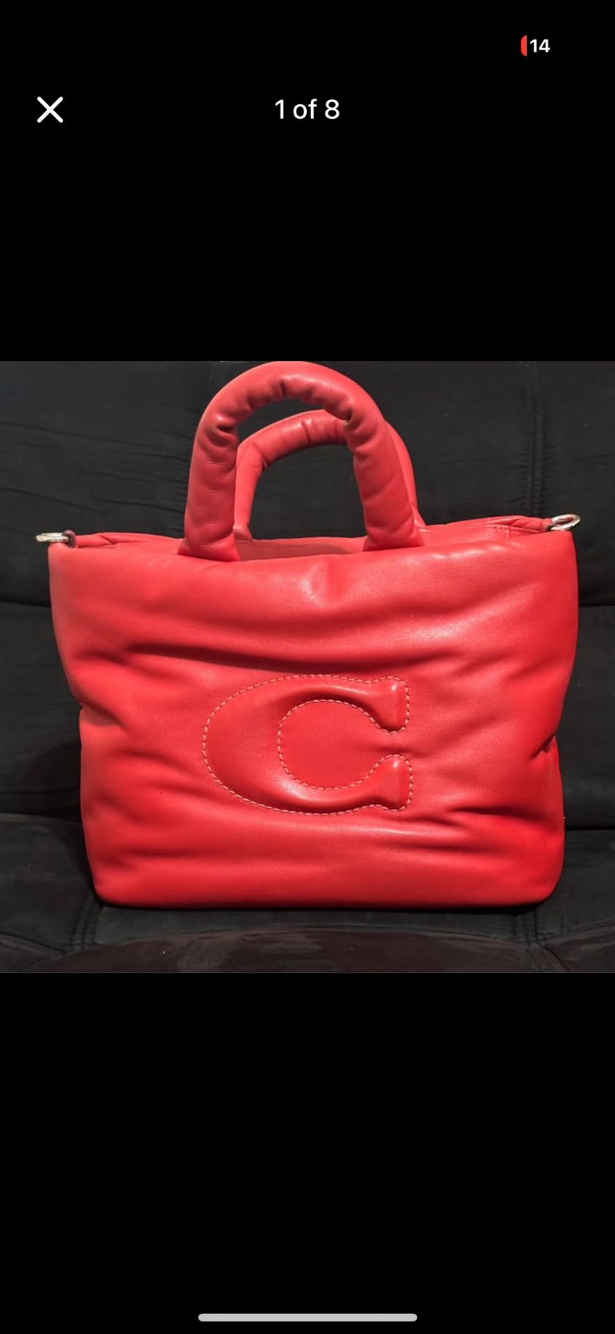 Red Pillow top coach bag