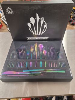 Vancasso Bunt Color 30-piece Flatware Set