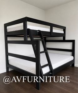 Full Twin Bunk Bed and 2 Foam Mattresses
