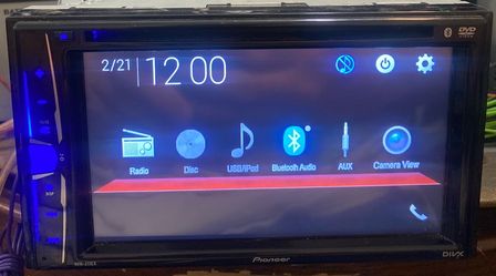 Pioneer double din touchscreen car dvd / cd headunit with Bluetooth