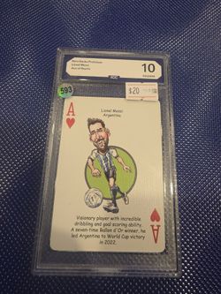 Lionel Messi Hero Decks Prototype Ace of Hearts IGC 10