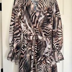 Boutique Zebra Print Romper (Dress Look) – New