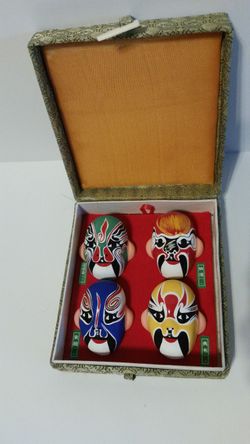 Peking Opera Hand Painted Opera Face ceramic masks