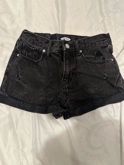 Old navy black denim shorts fits women’s xxs or girls youth size 12