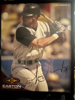 Luis Gonzales autographed framed photo