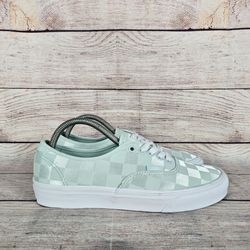 Vans Authentic Women’s Satin Checkerboard Spa Blue Shoes Size 8.5 US (7 Men)NWOB