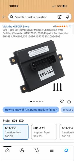 601-130 Fuel Pump Driver Module Compatible with Cadillac Chevrolet GMC 2013-2016,Repalce Part Number 6H1481,FPM103,1,1,5