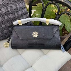 NWT DKNY Sutton Lizard Print Leather Crossbody
