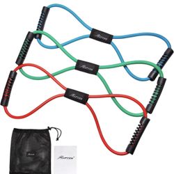 3pcs Figure 8 Exercise Bands for Women Men, 8 Shaped Resistance Bands for Arms, Chest Expander, Yoga Gym Fitness Pulling Rope 8 Word 