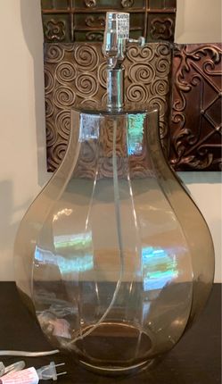 Large Glass Table Lamp