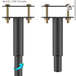 2 Pcs Bed Support Legs Adjustable Height Bed Frame 