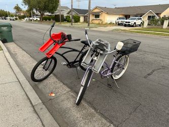 2 Beach cruisers. 29” and 26” tires. $100 total first come first serve