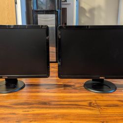 Two DEll 24-In Computer  Monitor 