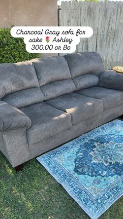 Charcoal gray sofa 77”