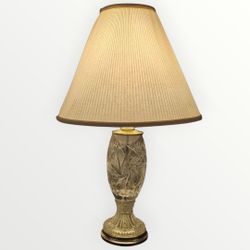 ​Vintage Elegant Crystal Table Lamp with Pleated Shade