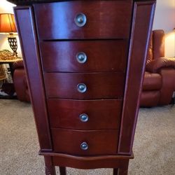 35" STANDING JEWELRY ARMOIRE
