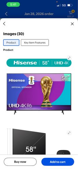 58 inch and Hisense TV