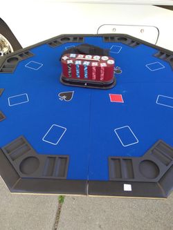 WPT Table Top and Spin rack With Chips