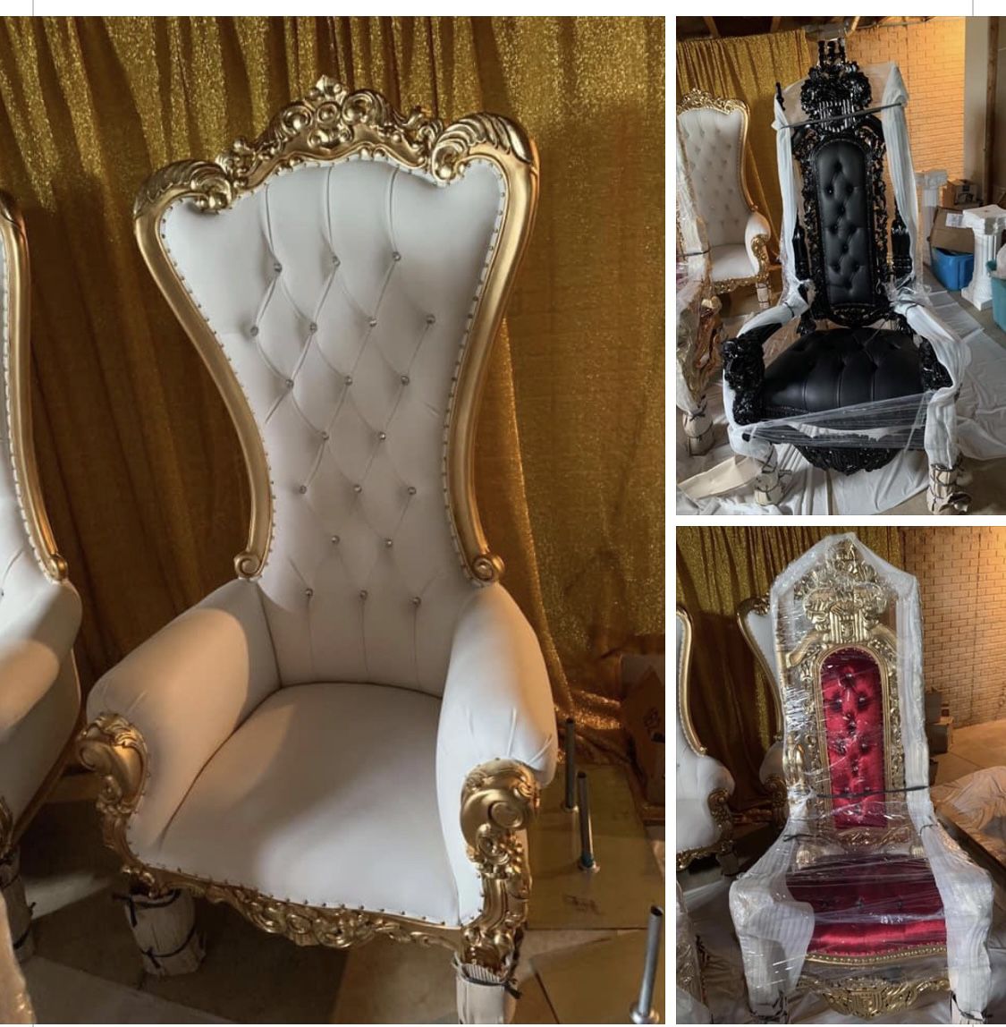 Throne Chairs Also Have Silver And White