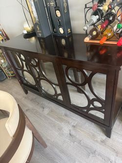 56 long 35 hig 18 wide   Dark Brown   Furniture