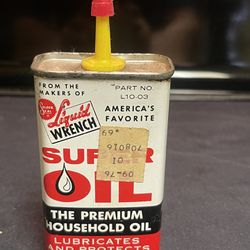 Vintage Liquid Wrench Super Oil Part Number L 1003. 3 Ounce 50% For Pre-Barcode Can.