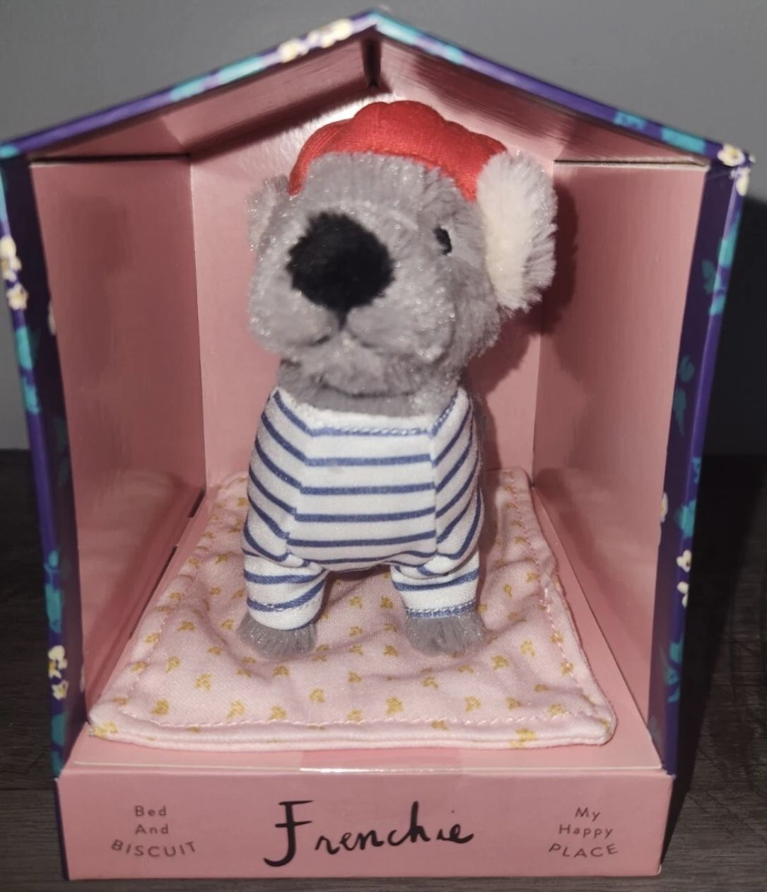 Manhattan Toy Bed & Biscuit Frenchie Plush Dog & Keepsake House Mini Storybook